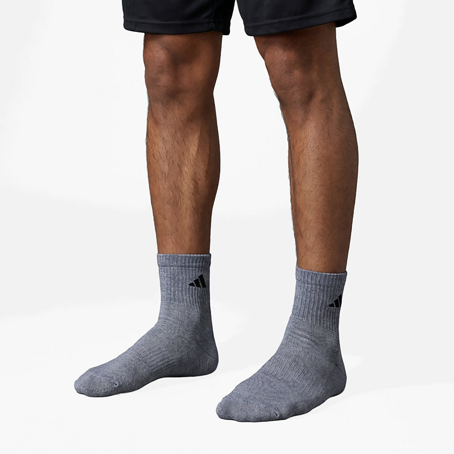 adidas Men's Large Athletic Quarter Socks 6 Pack - view number 8