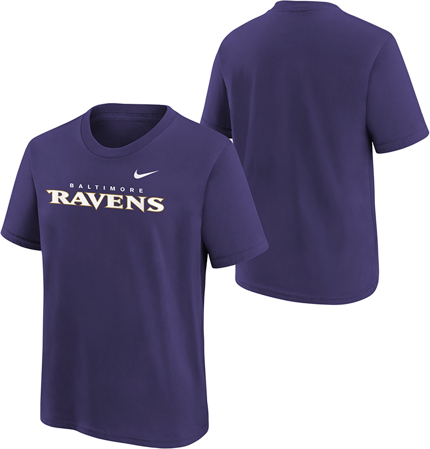 Nike Kids' Baltimore Ravens Wordmark Graphic T-shirt - view number 3