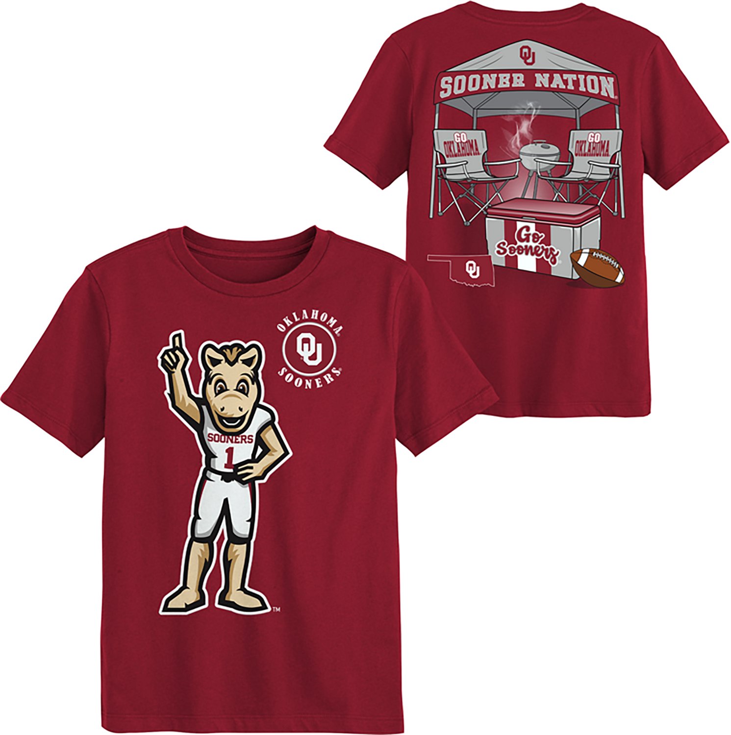 Outerstuff Boys' University of Oklahoma Tailgater Graphic T-shirt - view number 3