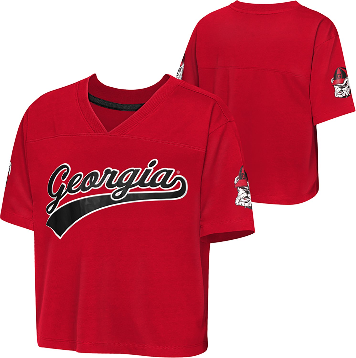 Outerstuff Girls' University of Georgia Cropped Football Top