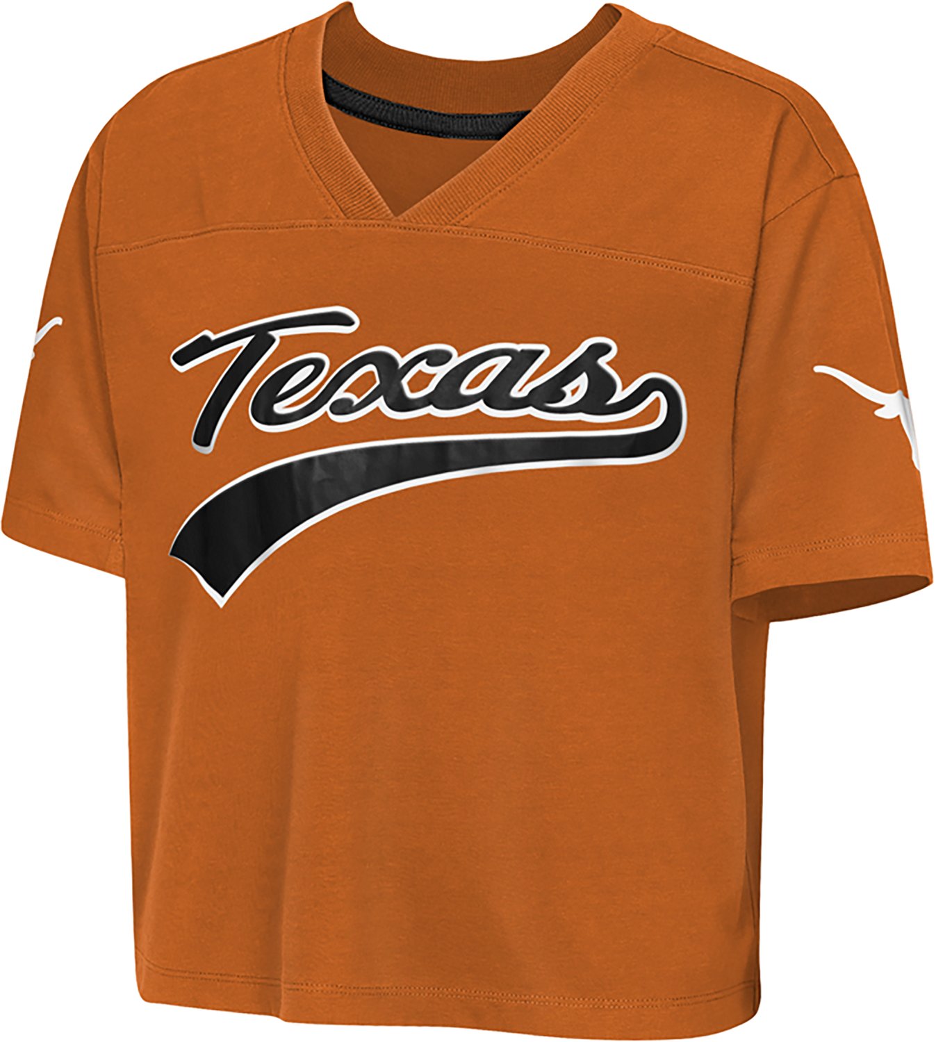 Outerstuff Girls' University of Texas Cropped Football Top