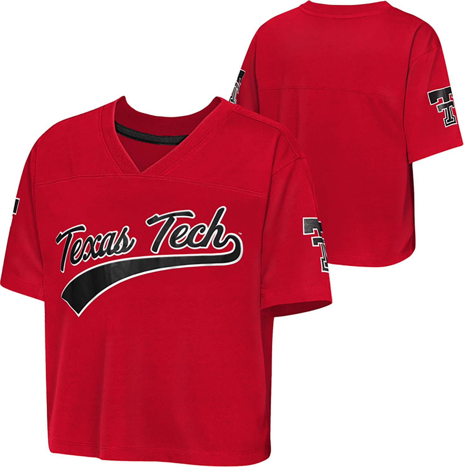 Outerstuff Girls' Texas Tech University Cropped Football Top