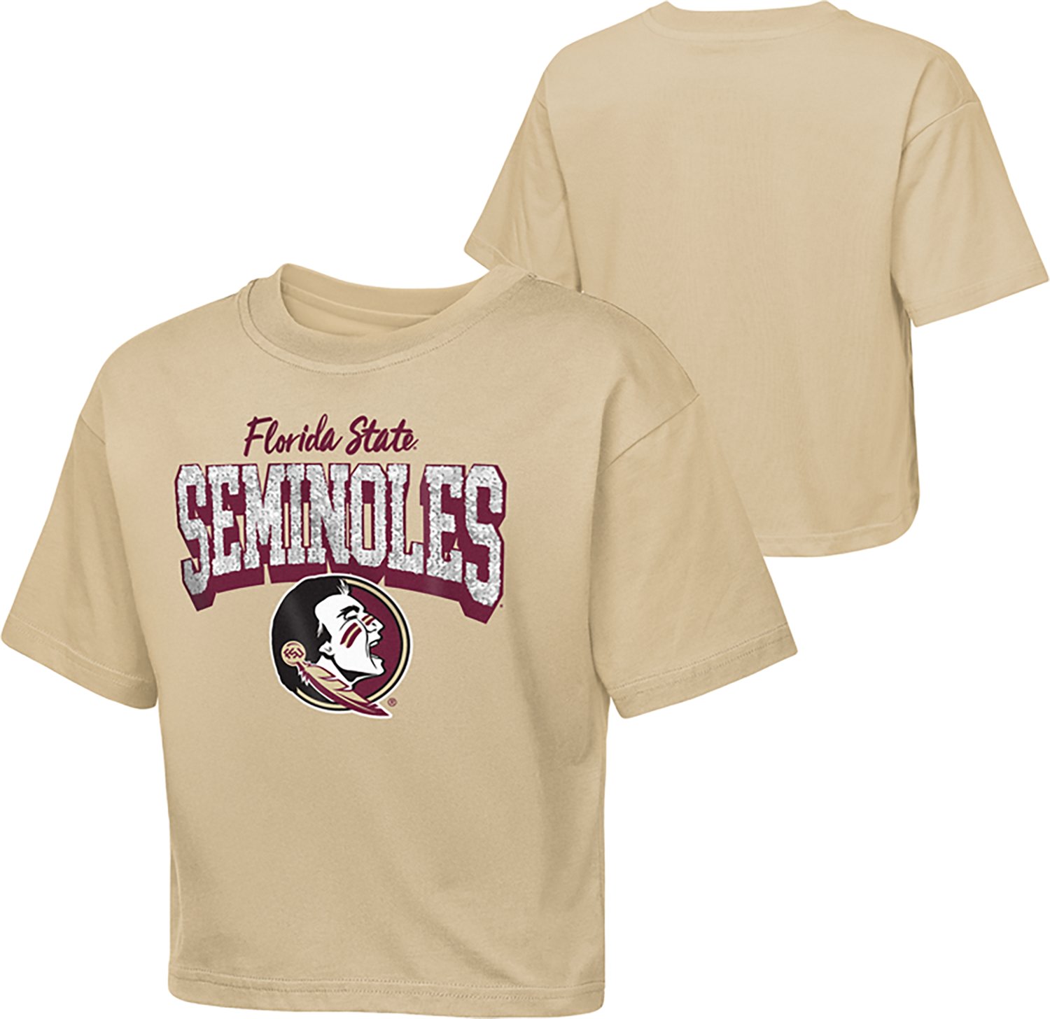 Outerstuff Girls' Florida State University Sequin Cheer Boxy Graphic T-shirt - view number 3