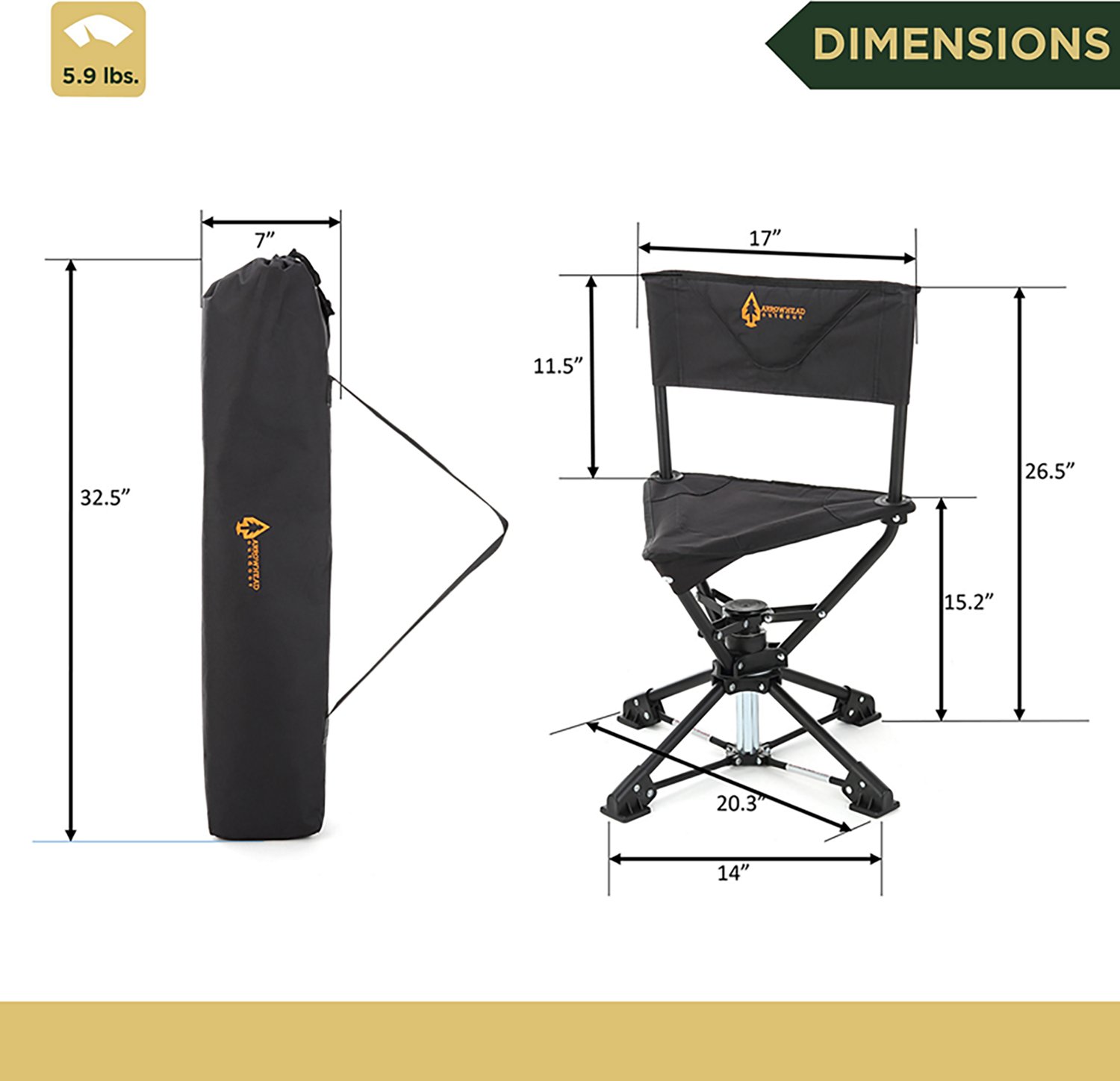 Arrowhead Outdoor 360 Degree Swivel Hunting Chair