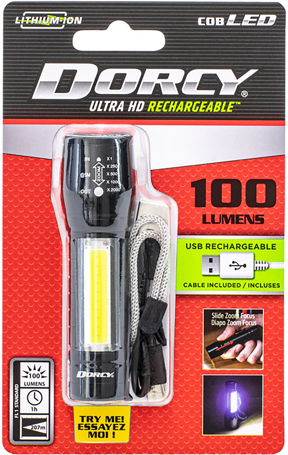 Dorcy 100 Lumen Ultra HD Aluminum LED Rechargeable Flashlight - view number 8