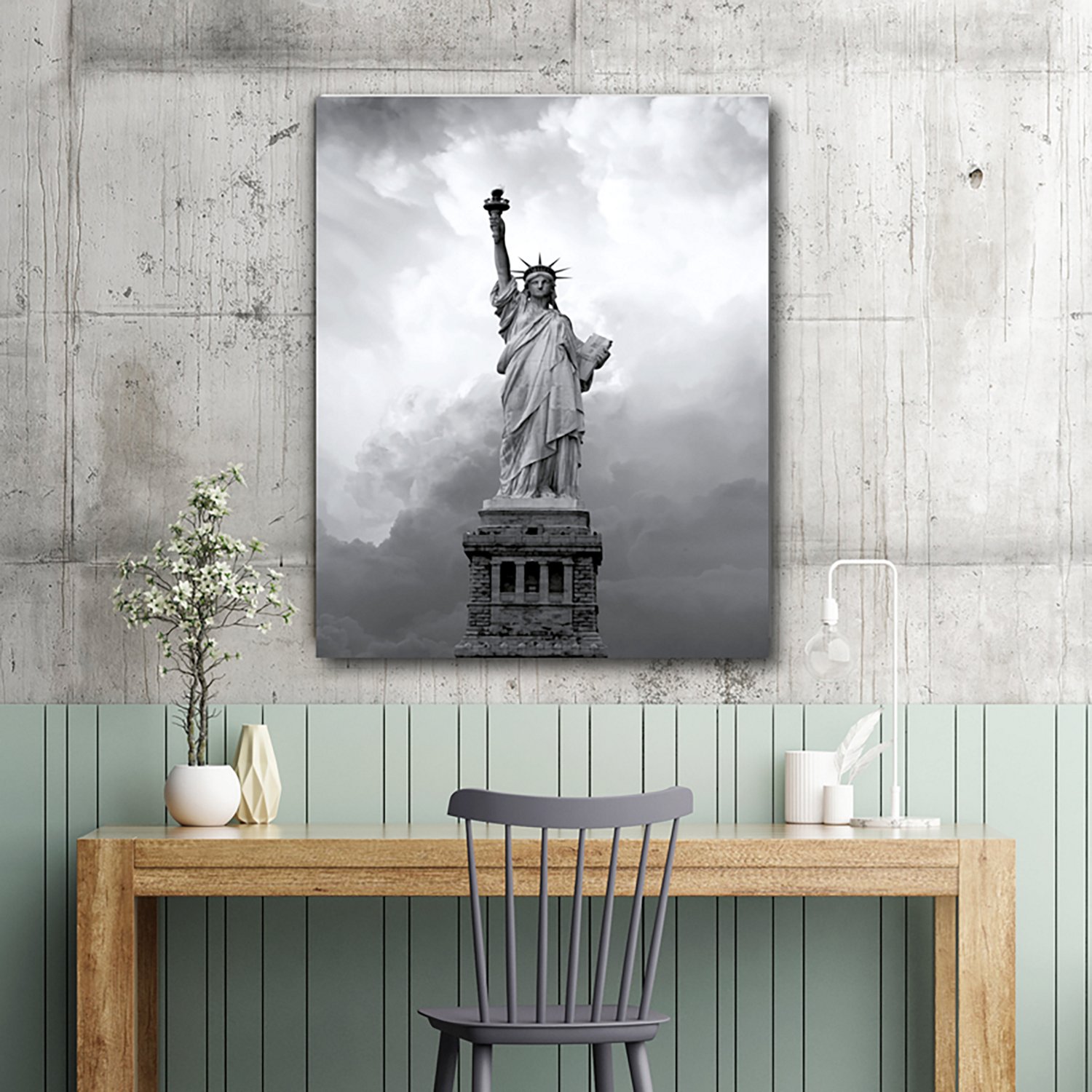 Courtside Market Celebrate 250 Majestic Lady Liberty Gallery-Wrapped Canvas 40 in x 30 Wall Art with Wounded Warrior Project - view number 2