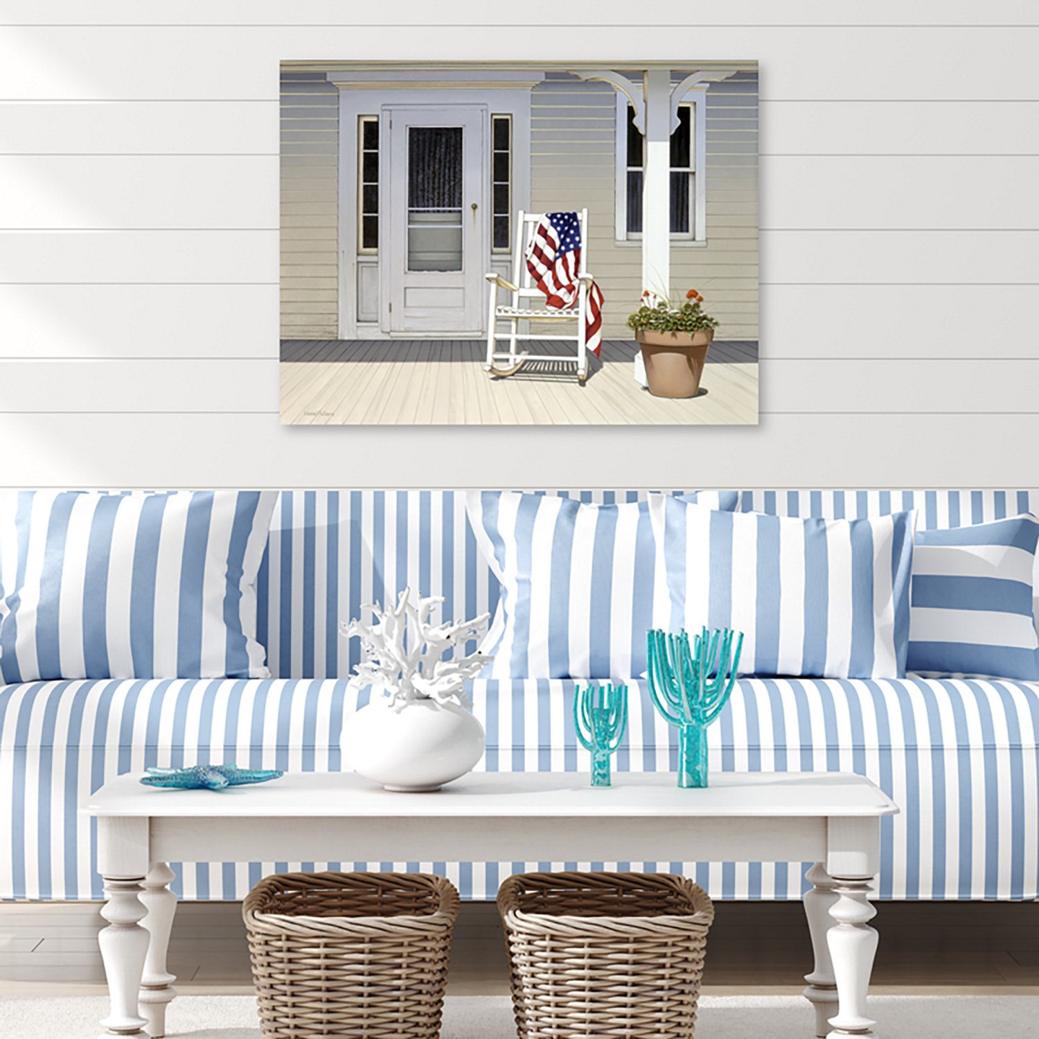 Courtside Market Celebrate 250 American Porch Gallery-Wrapped Canvas Wall Art with Wounded Warrior Project - view number 2