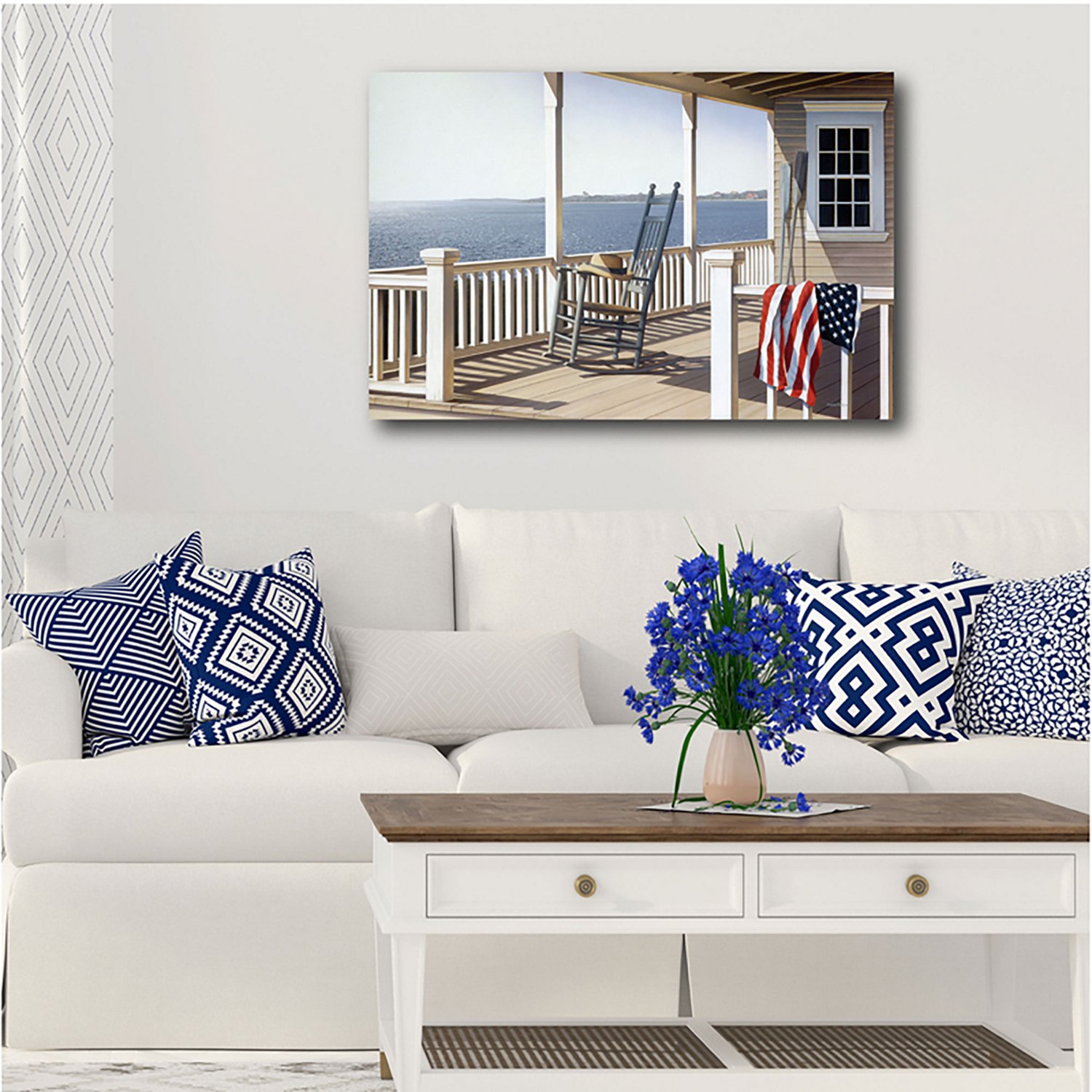 Courtside Market Celebrate 250 American Porch II Gallery-Wrapped Canvas Wall Art with Wounded Warrior Project - view number 2