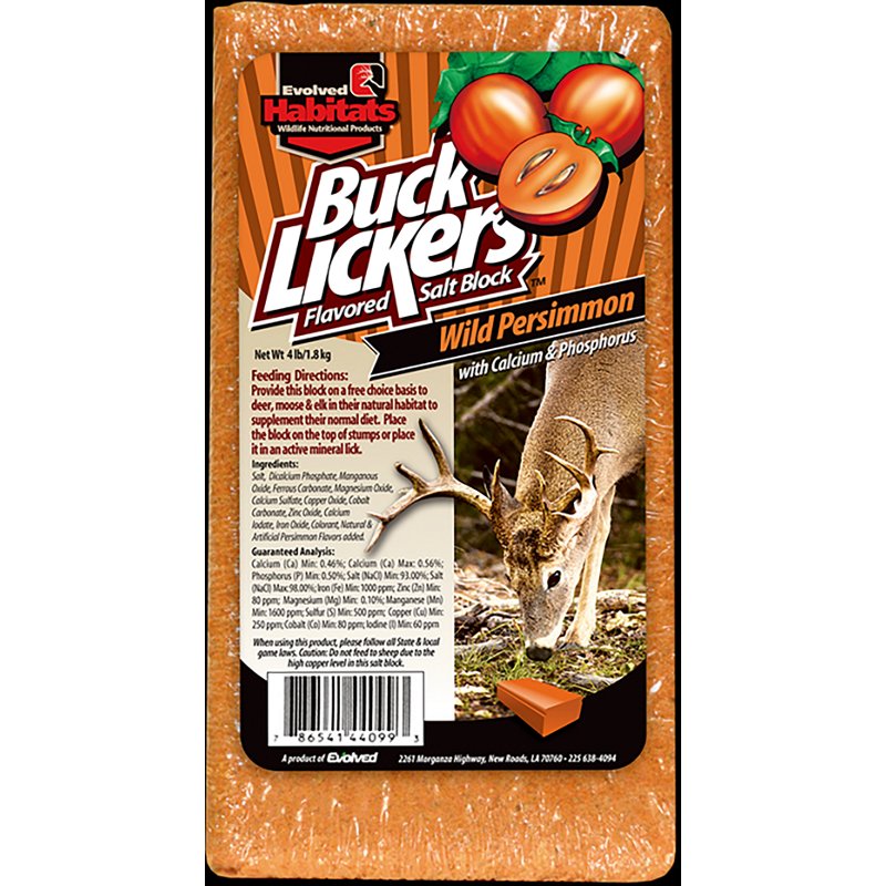 Buck Lickers EVO44099 Mineral Block, Persimmon Flavor, 4 lb