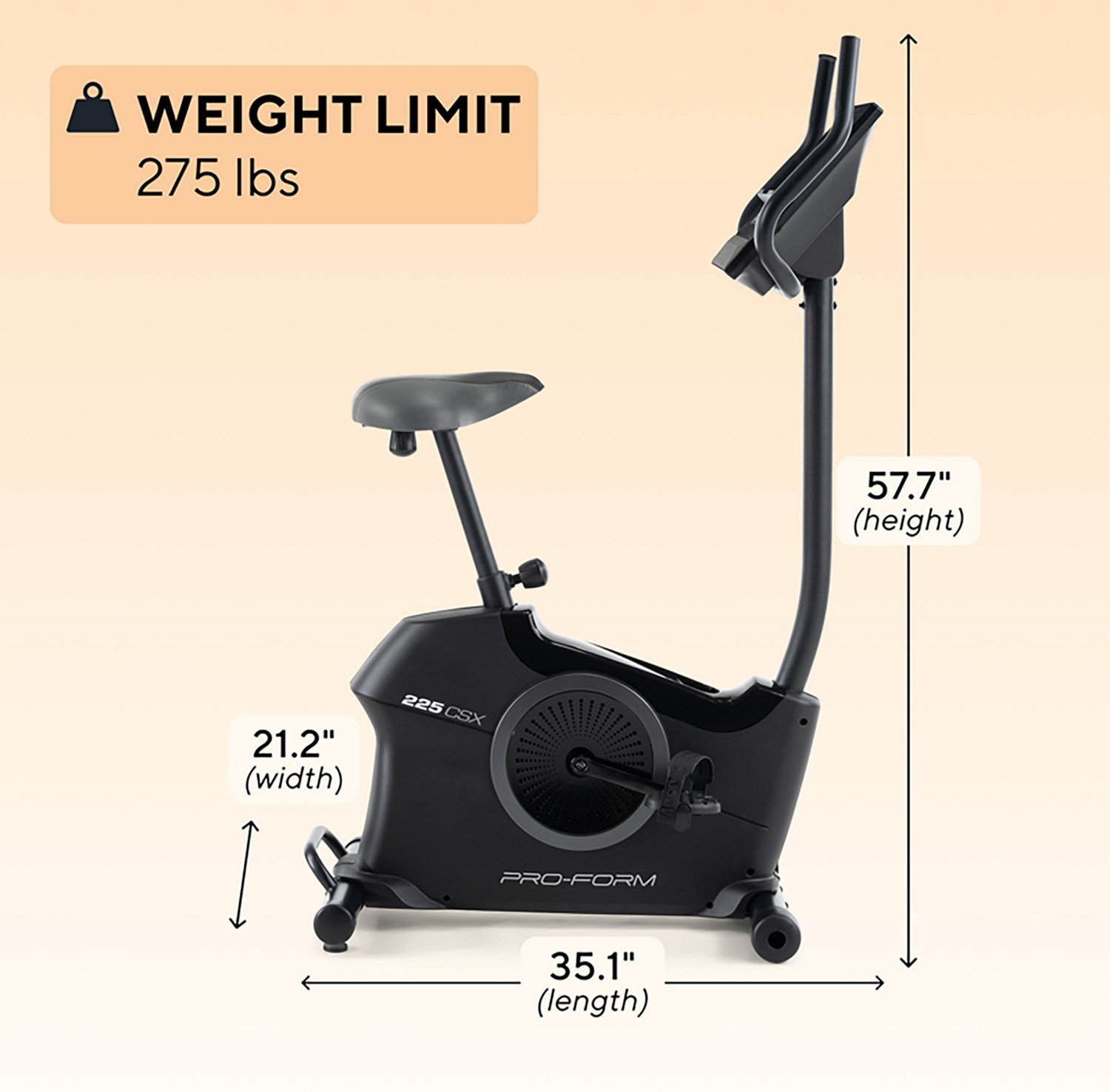 ProForm 225 CSX Upright Bike  - view number 4
