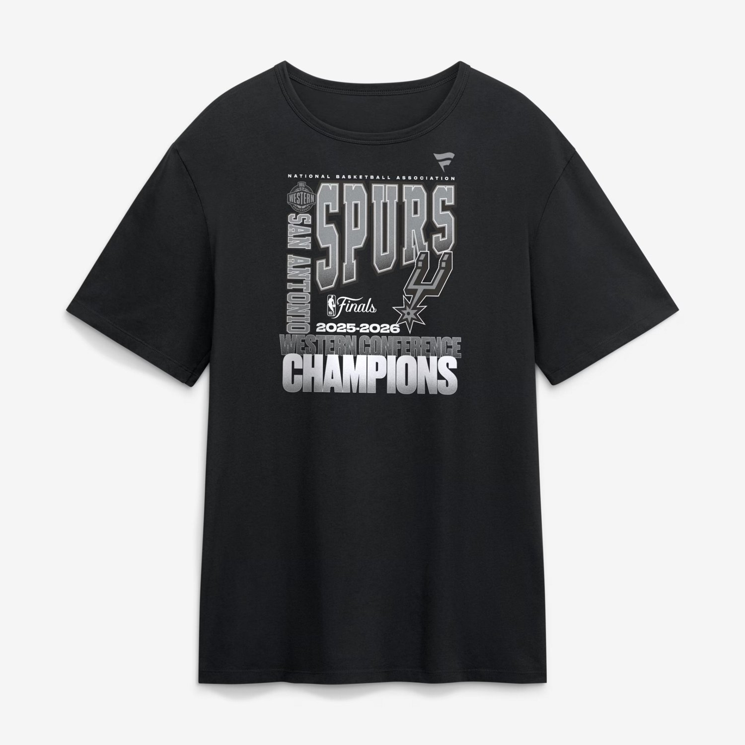 Fanatics Men's San Antonio Spurs 2026 NBA Conference Champions Stacked Block Short Sleeve T-Shirt