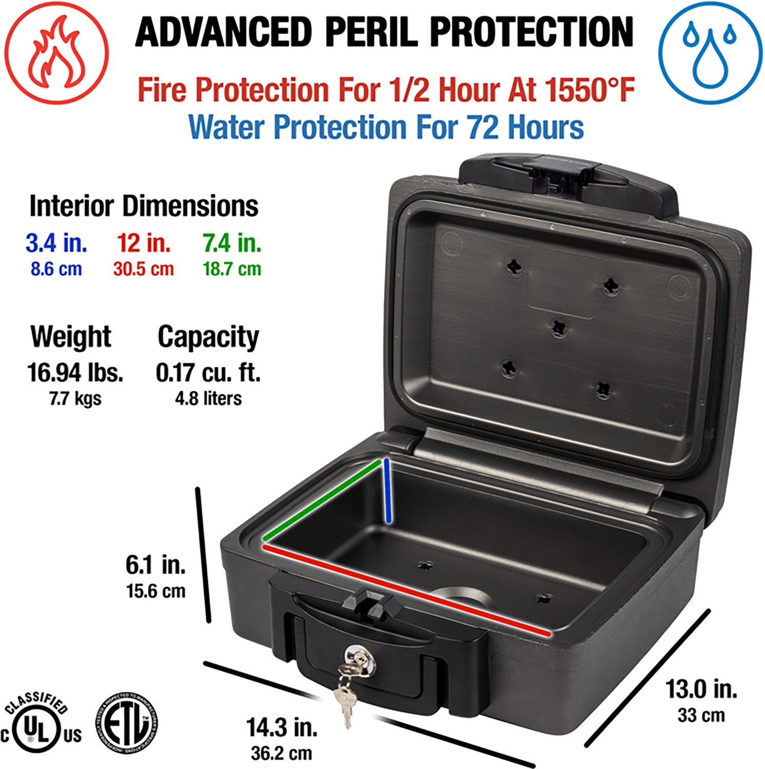 SentrySafe Fire-Safe Waterproof Chest | Academy