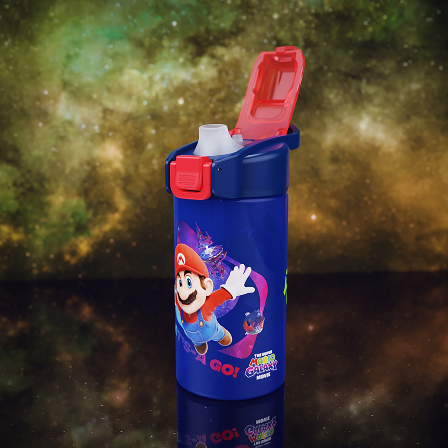 Zak Designs Mario 16 oz Jubilee Straw Water Bottle