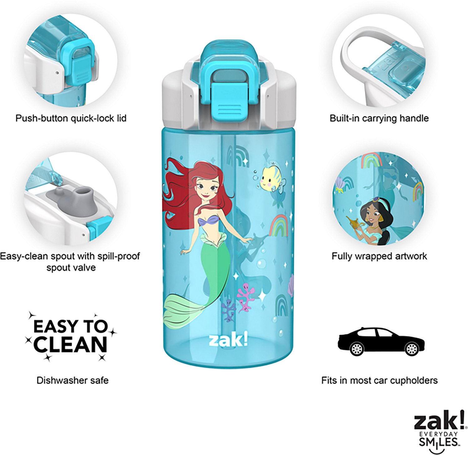Zak Designs Mario 16 oz Jubilee Straw Water Bottle - view number 6