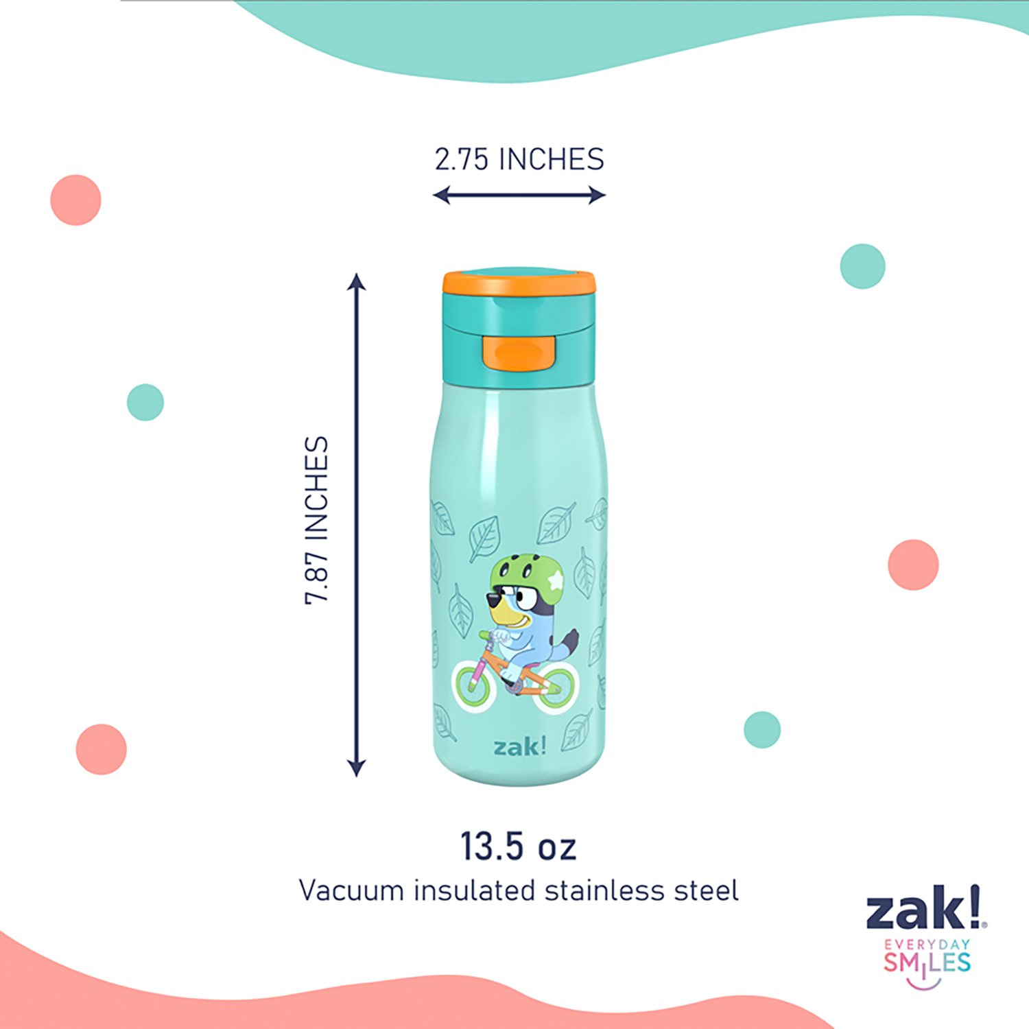 Zak Designs 13.5 oz Vacuum Water Bottle