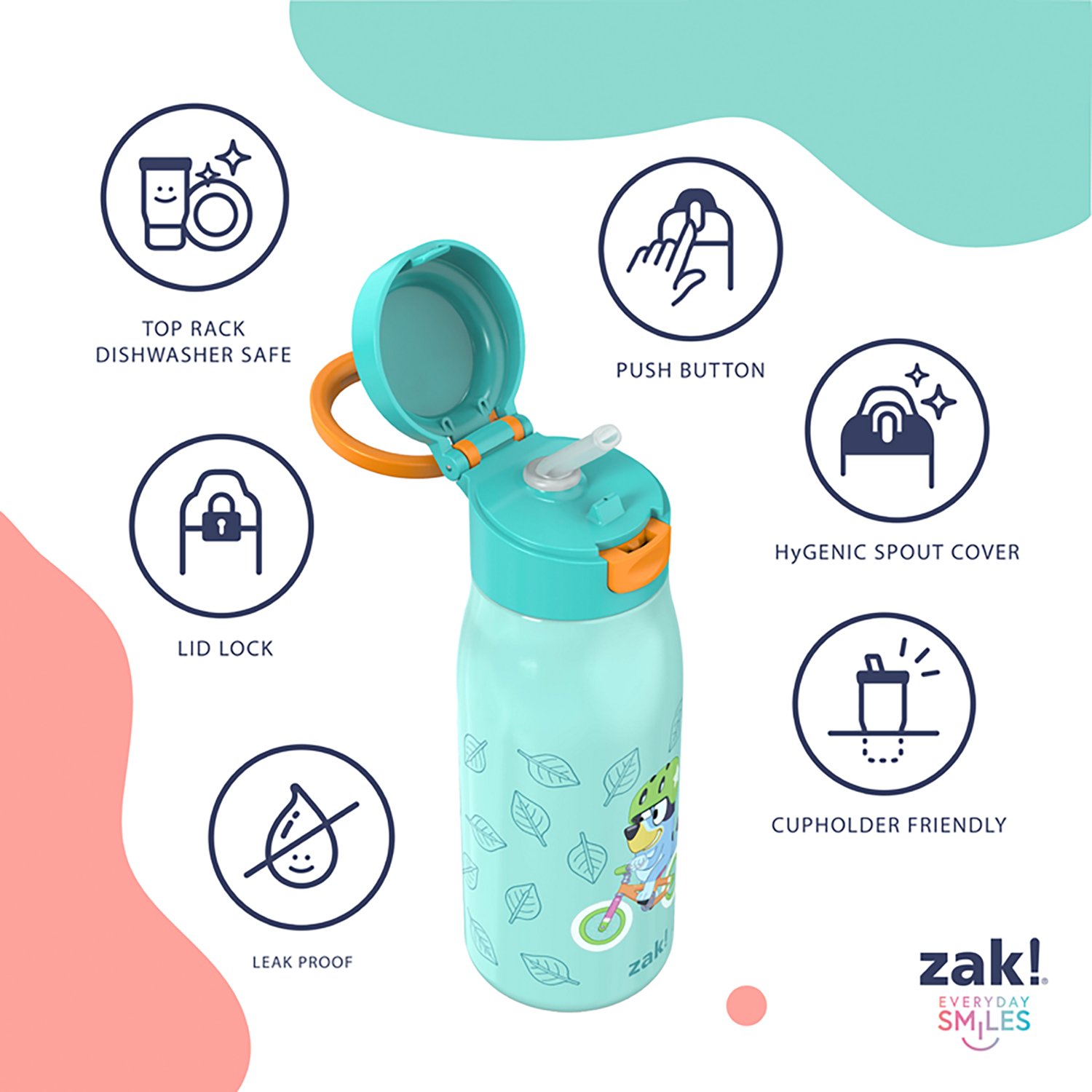 Zak Designs 13.5 oz Vacuum Water Bottle