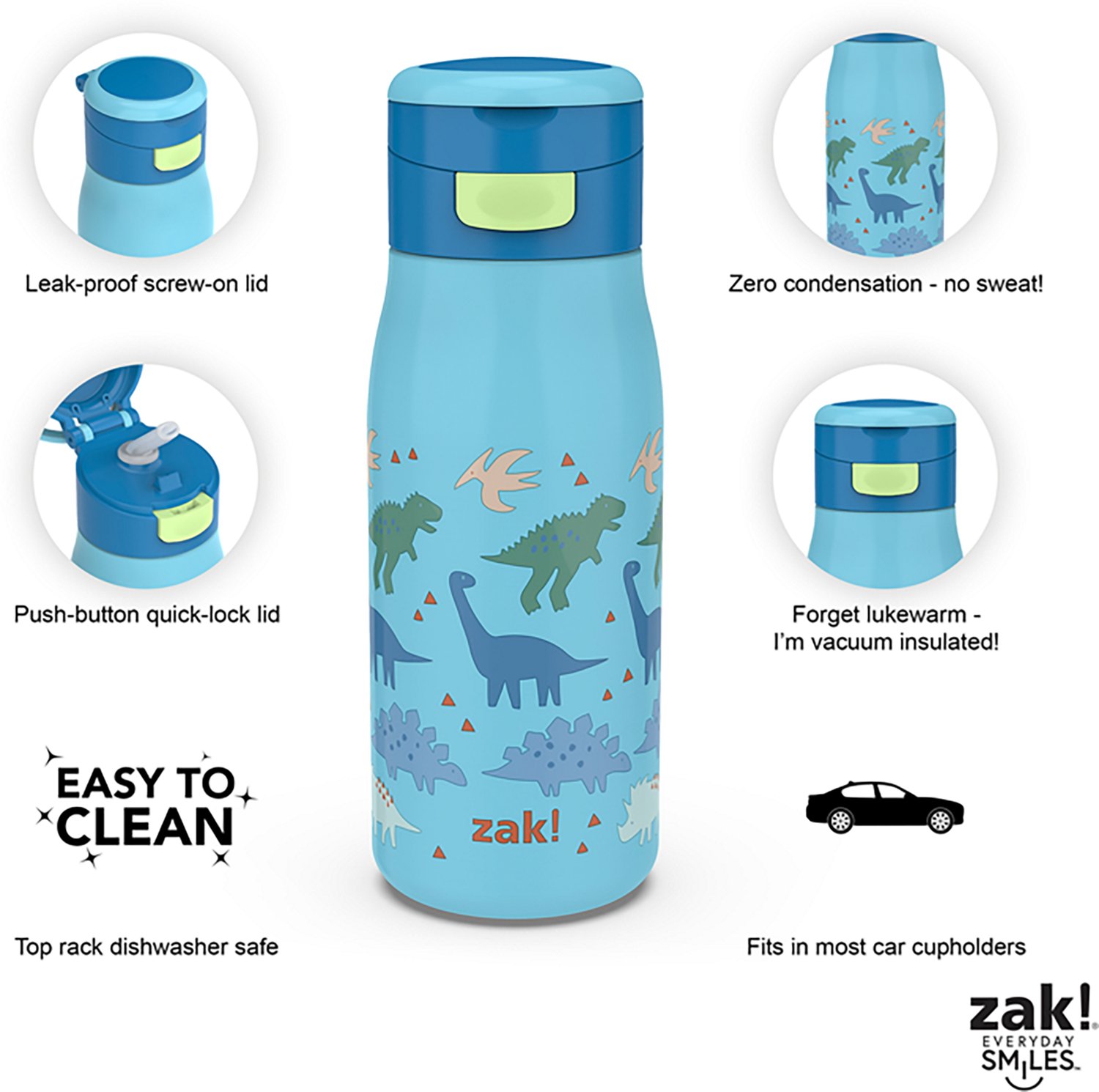 Zak Designs 13.5 oz Vacuum Water Bottle