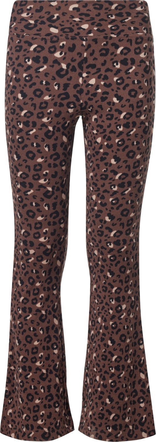 BCG Girls' Rib Slit Print Flare Leggings