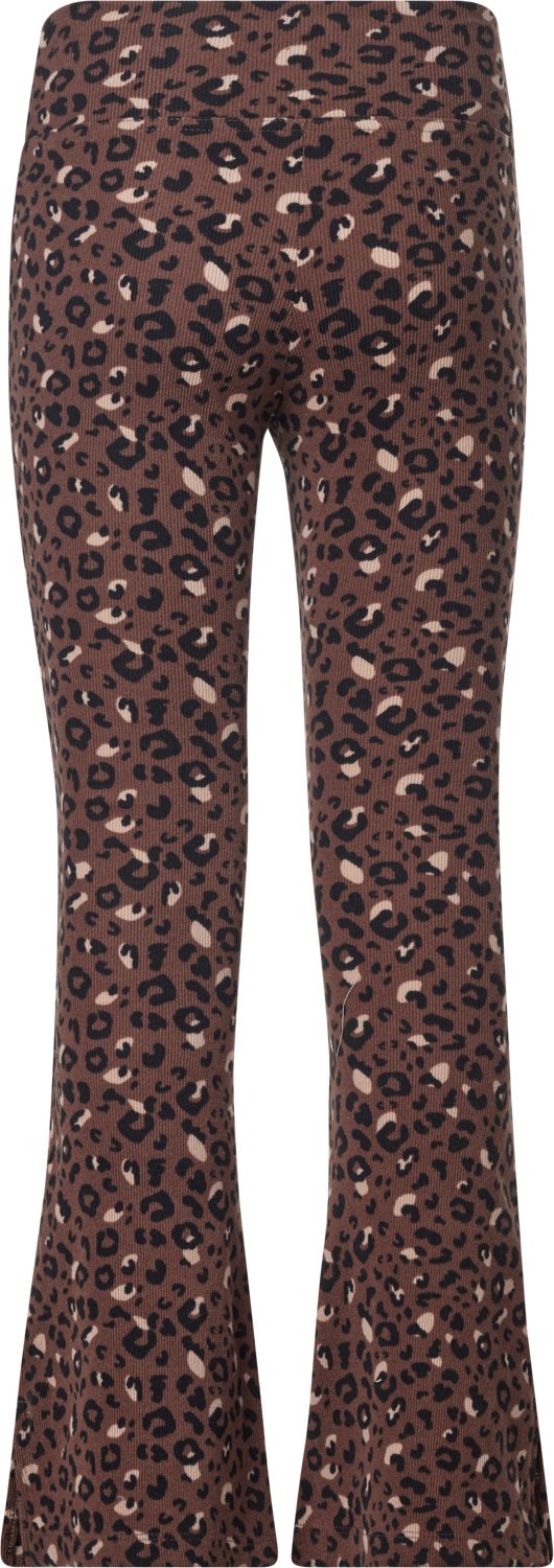BCG Girls' Rib Slit Print Flare Leggings
