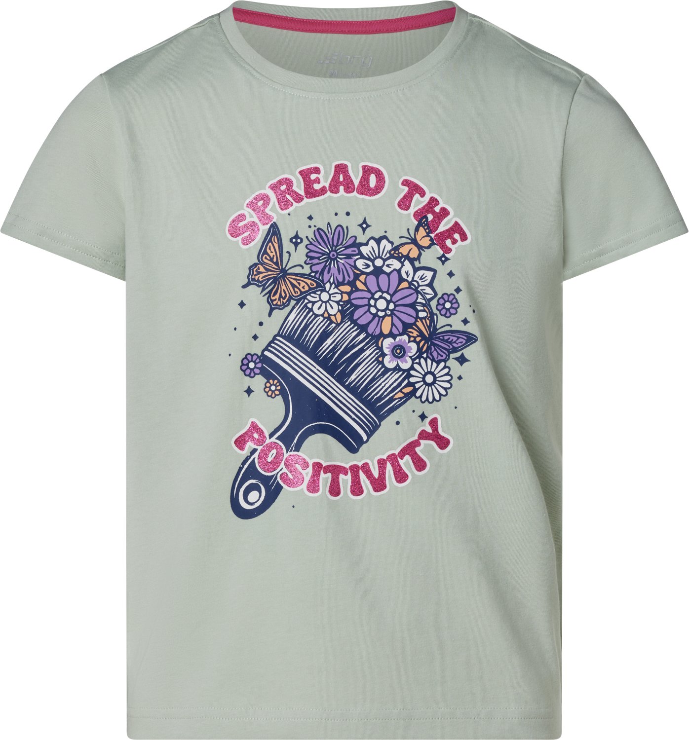 BCG Girls' Lifestyle Cotton Spread The Positivity T-Shirt