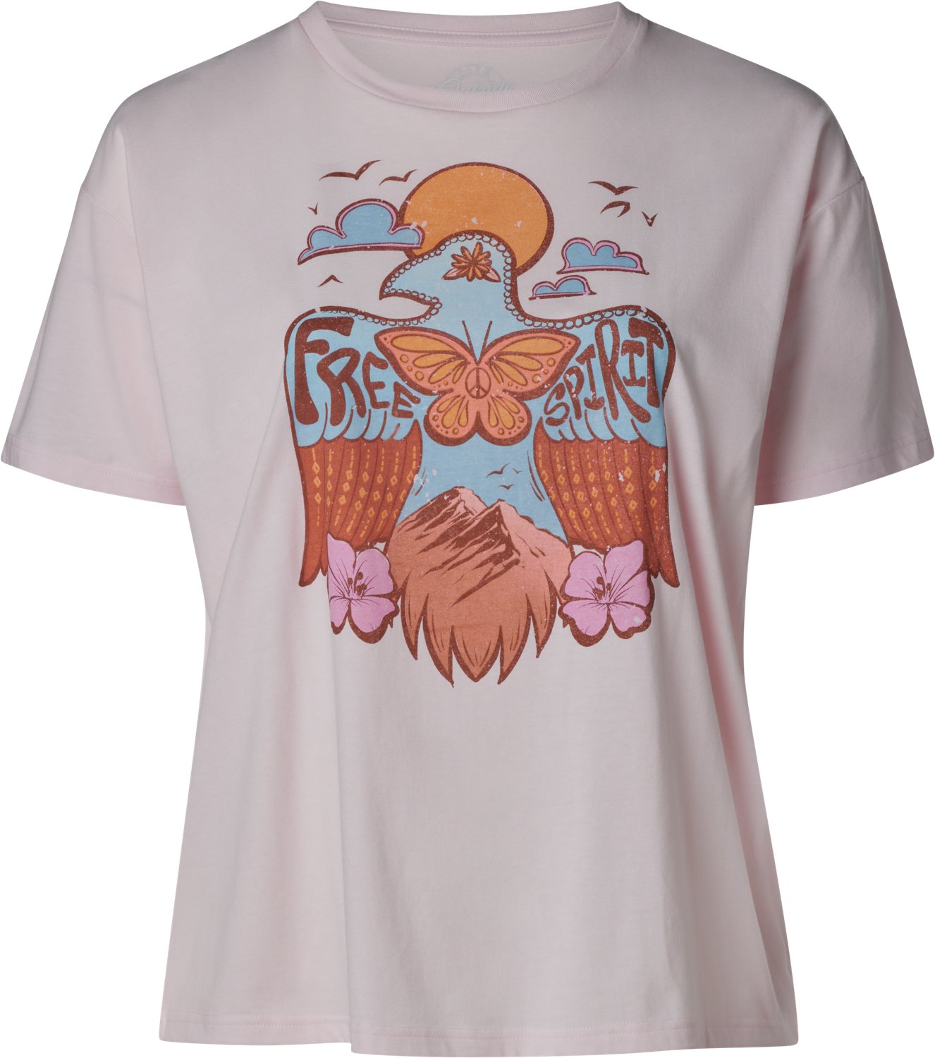 Live Outside the Limits Women's Free Spirit Eagle Oversized Graphic T-shirt