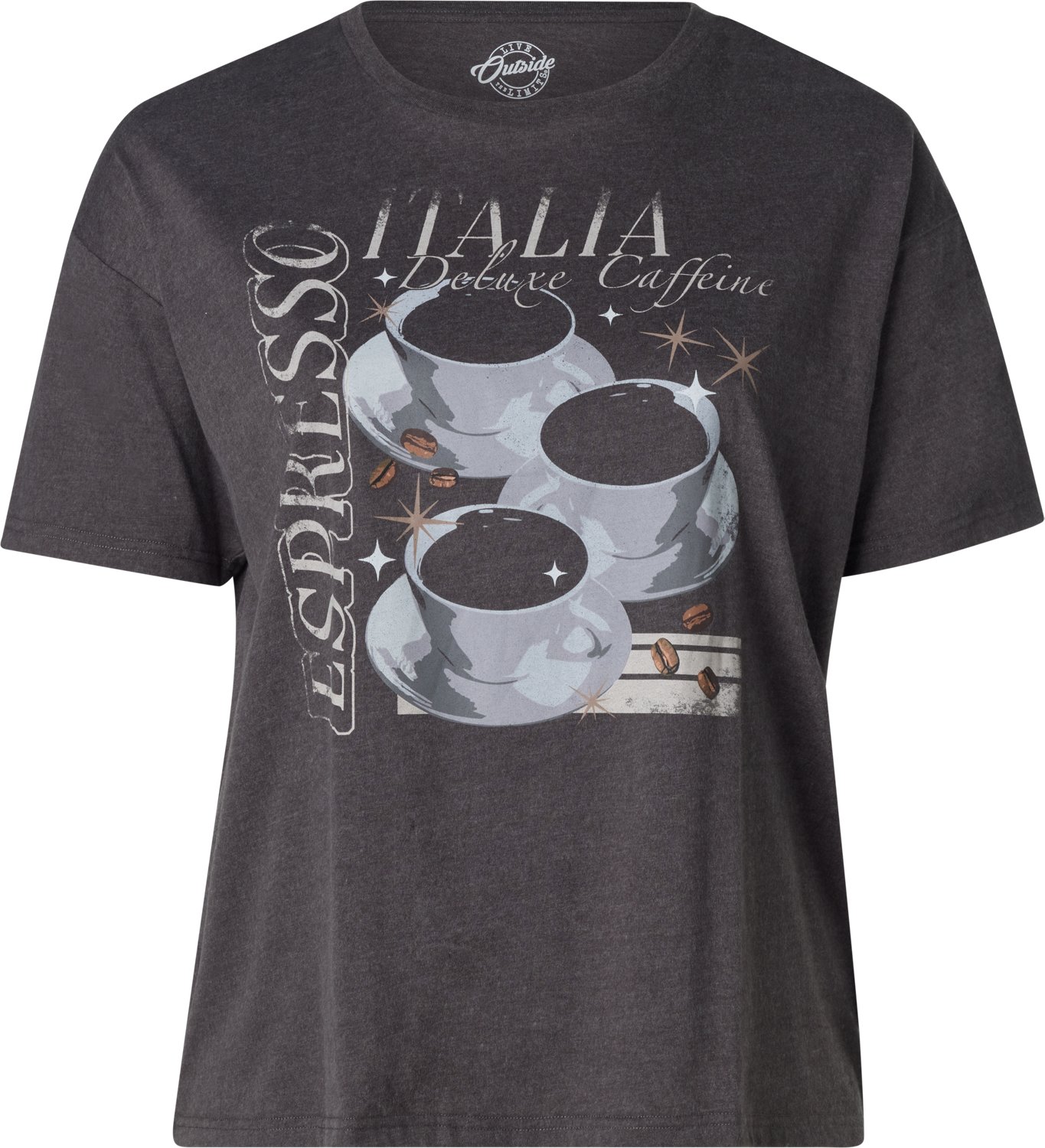Live Outside the Limits Women's Cafe Italia Oversized Graphic T-shirt