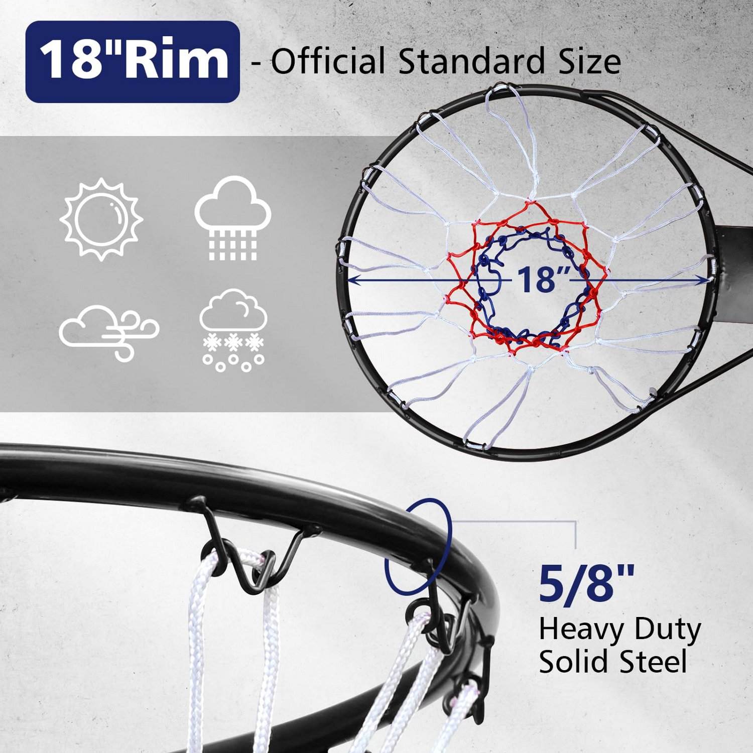 Trustmade 18 in Steel Basketball Rim - view number 2