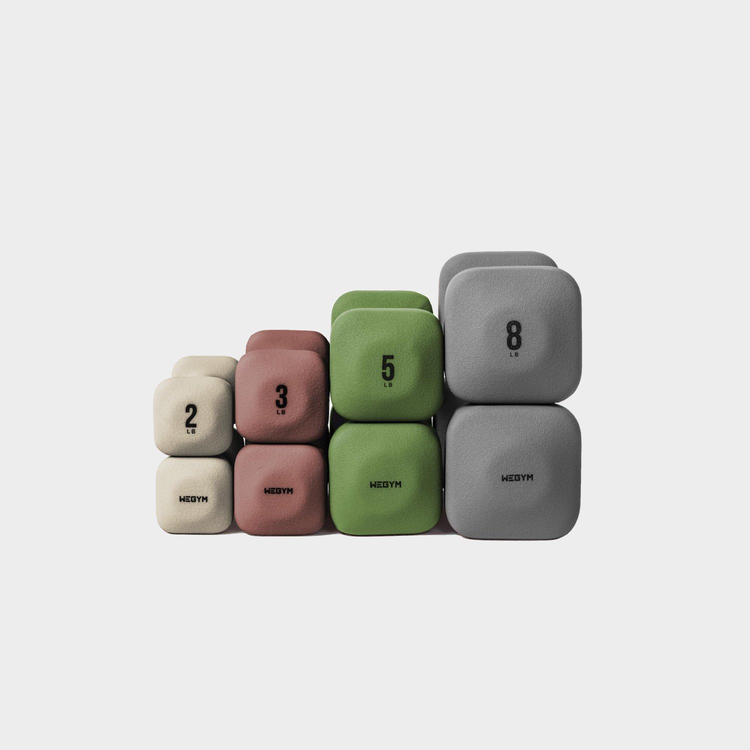 WeGym SafeGrip Dumbbells Set with Rack - Lower