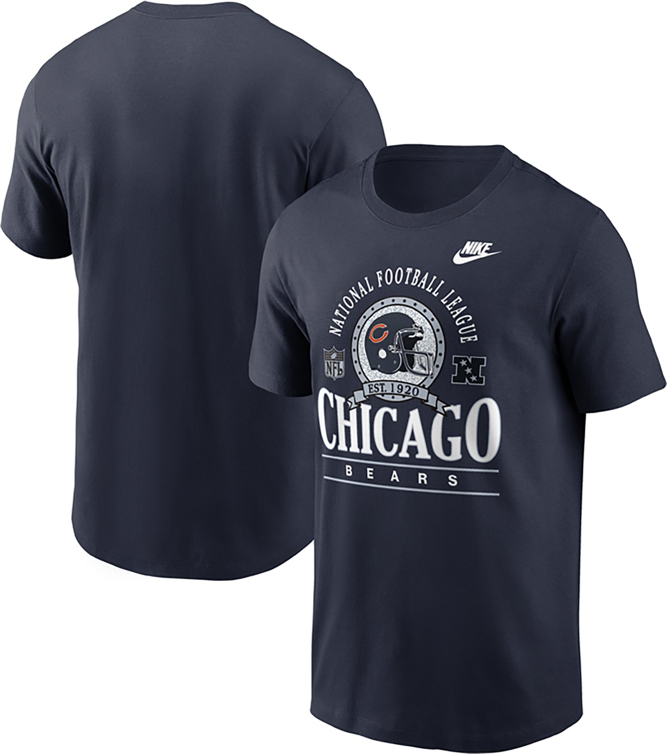 Nike Men's Chicago Bears Rewind Essential Team Spirit Graphic T-shirt - view number 3