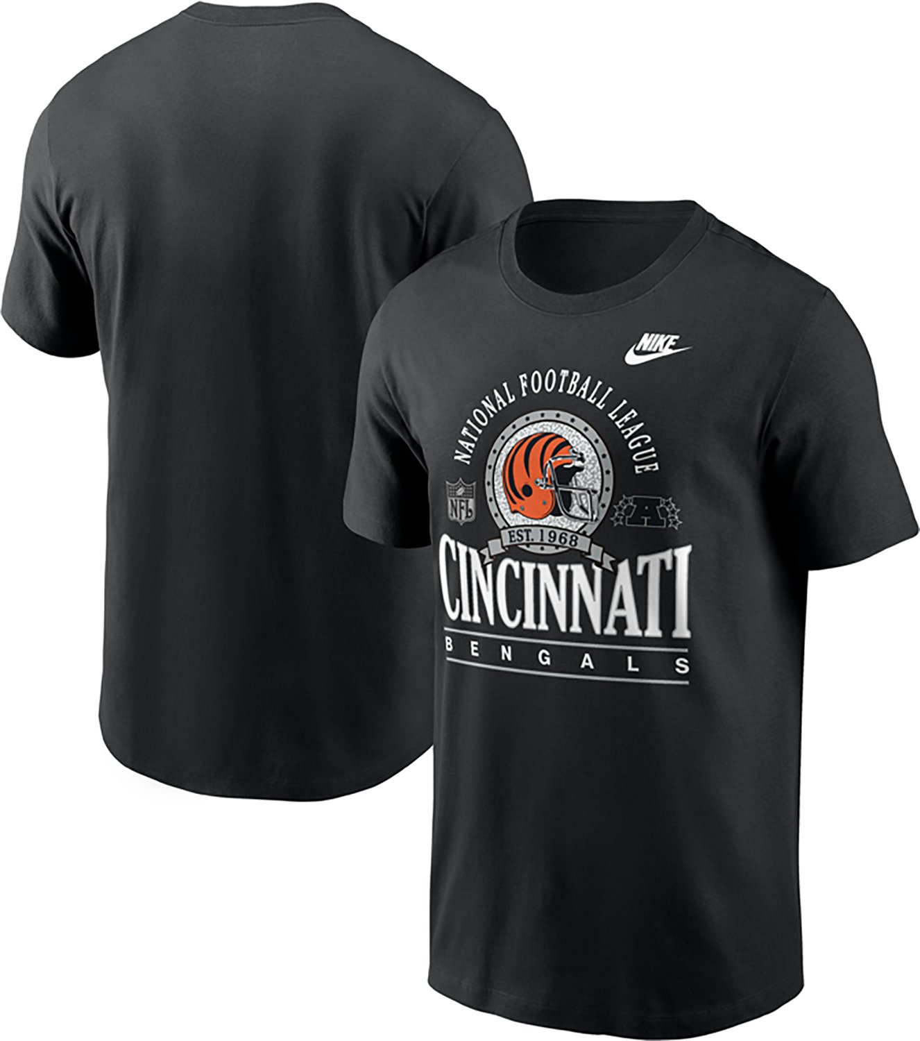 Nike Men's Cincinnati Bengals Rewind Essential Team Spirit Graphic T-shirt - view number 3