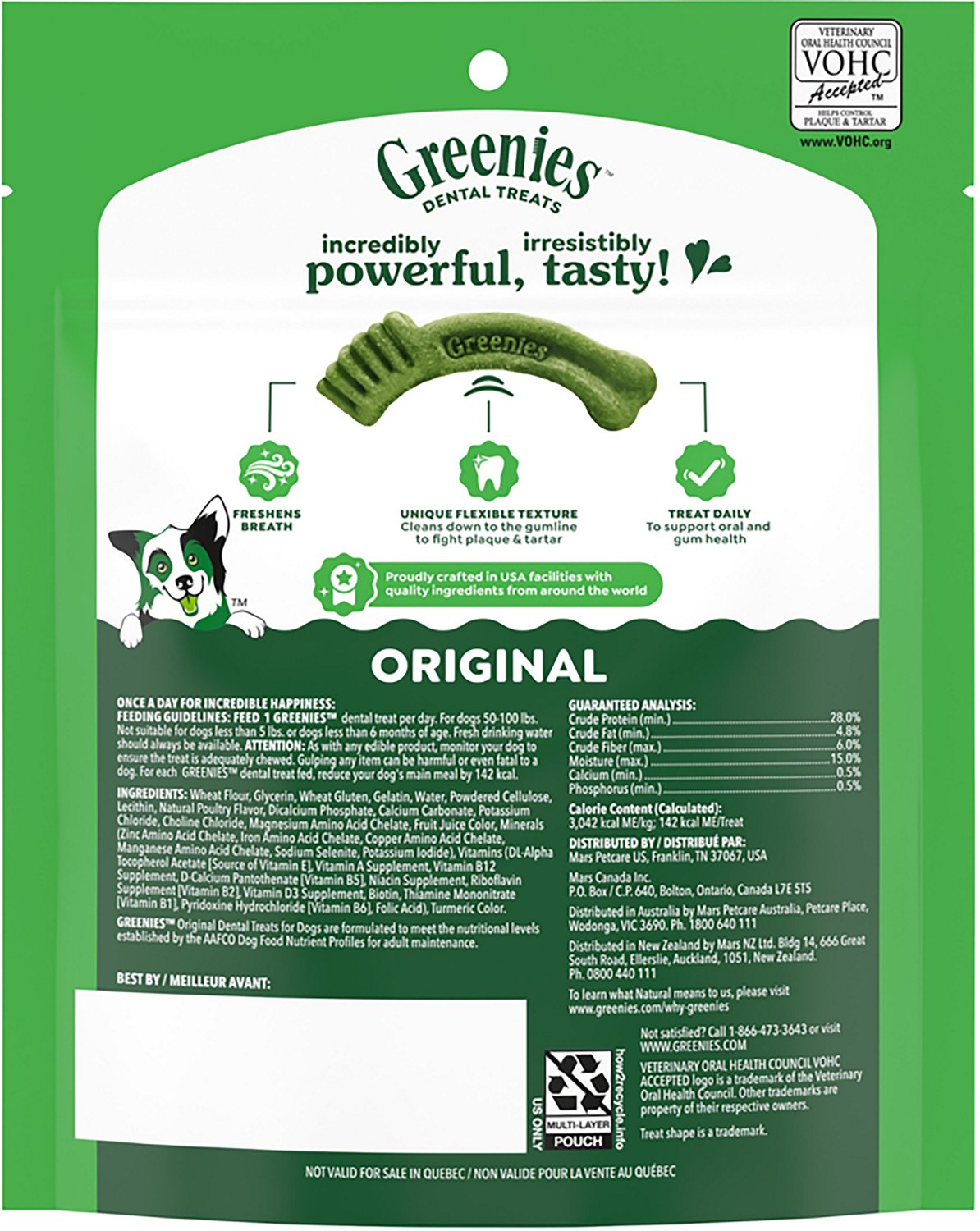 Greenies Adult Dental Dog Treats Teenie Size Original Flavor 3 oz 11 Count - view number 3