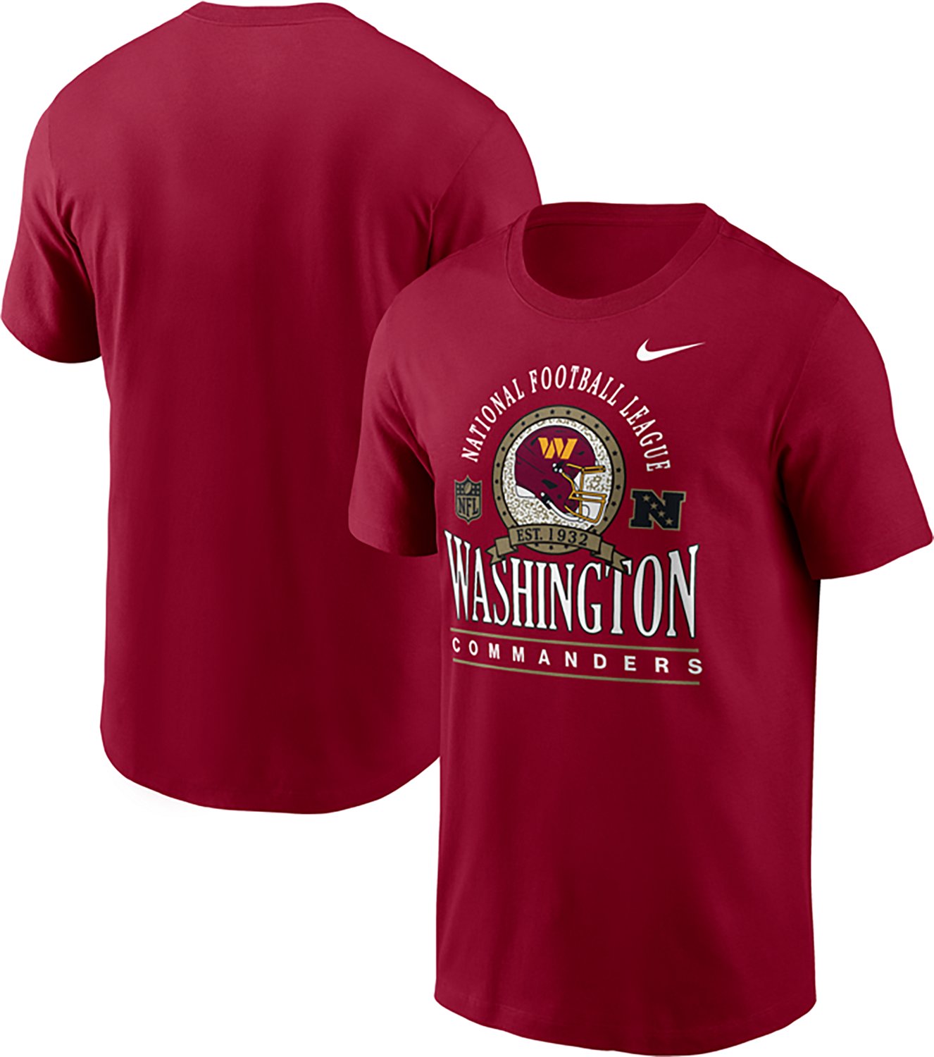 Nike Men's Washington Commanders Rewind Essential Team Spirit Graphic T-shirt - view number 3
