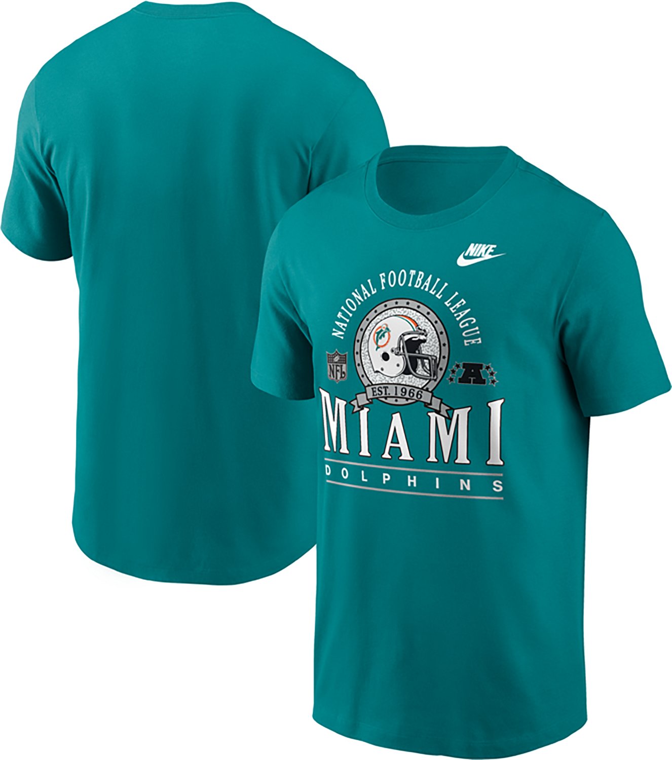 Nike Men's Miami Dolphins Rewind Essential Team Spirit Graphic T-shirt - view number 3