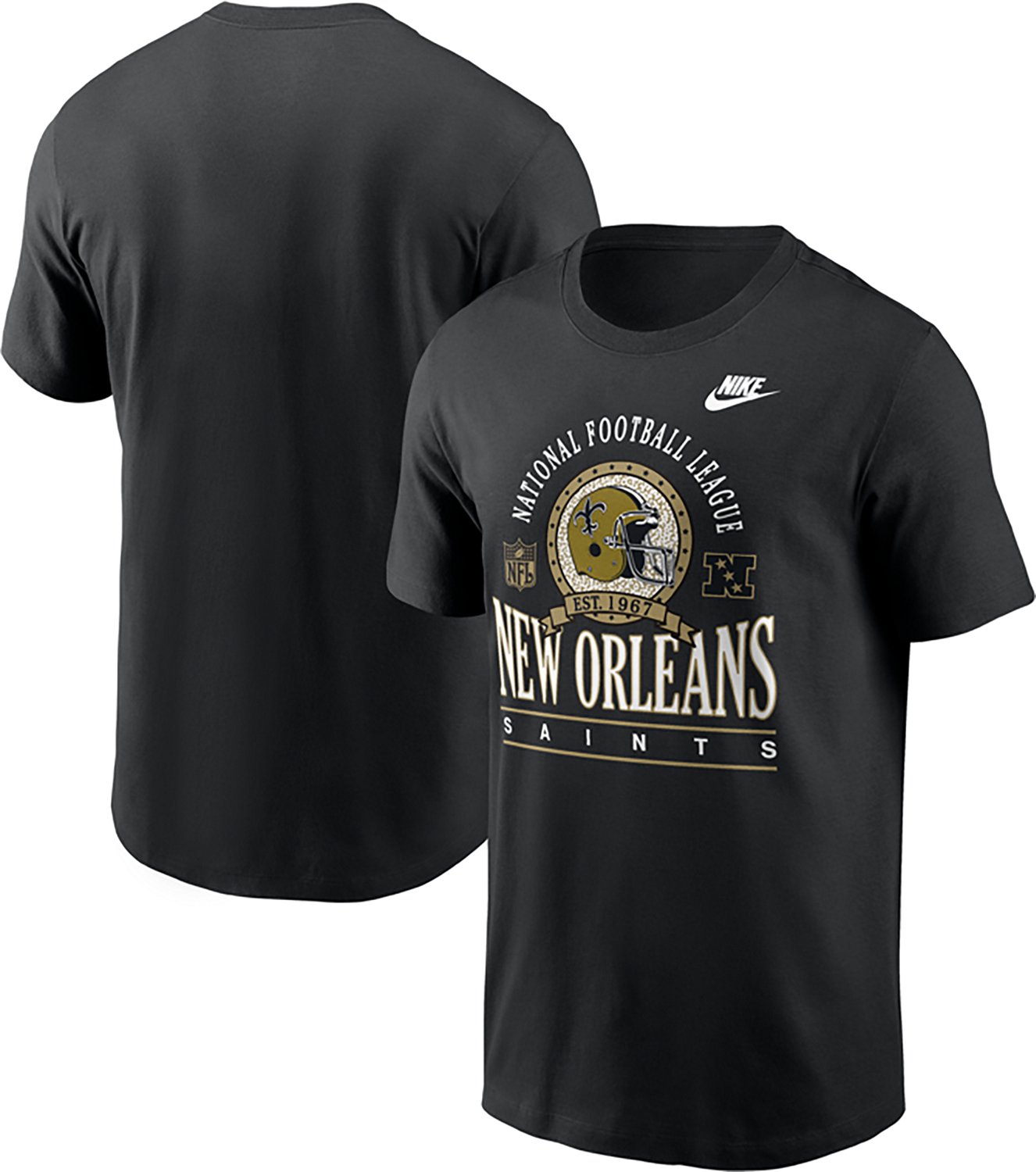Nike Men's New Orleans Saints Rewind Essential Team Spirit Graphic T-shirt - view number 3