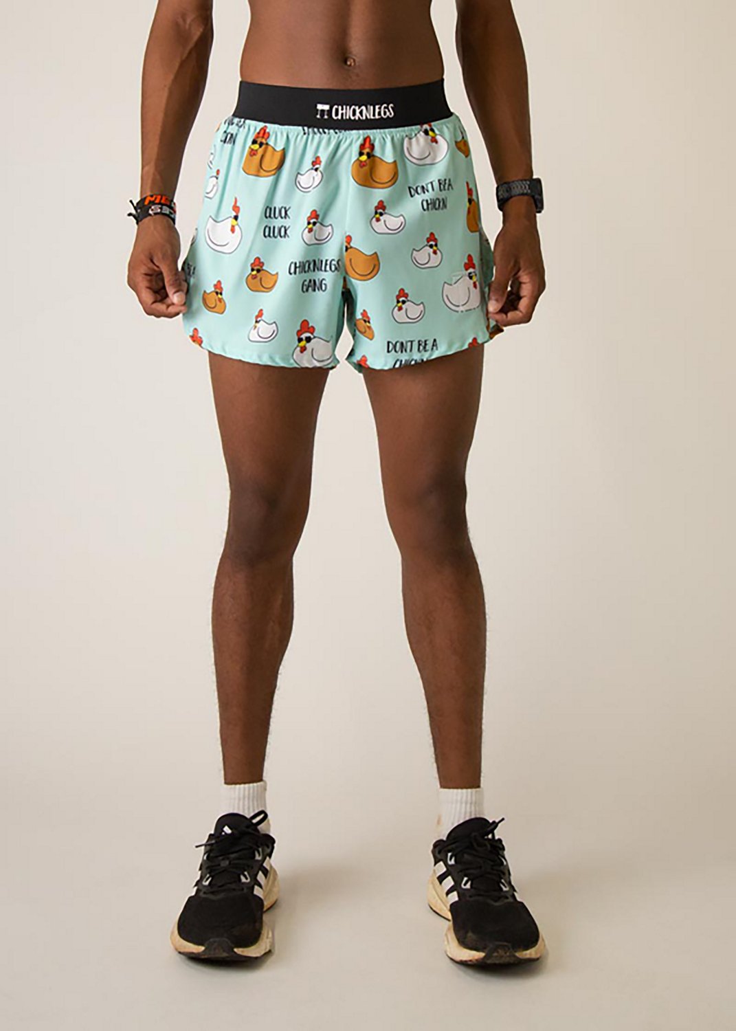 Chicknlegs Men's Swaggy Chickns Half Split Shorts 4 in
