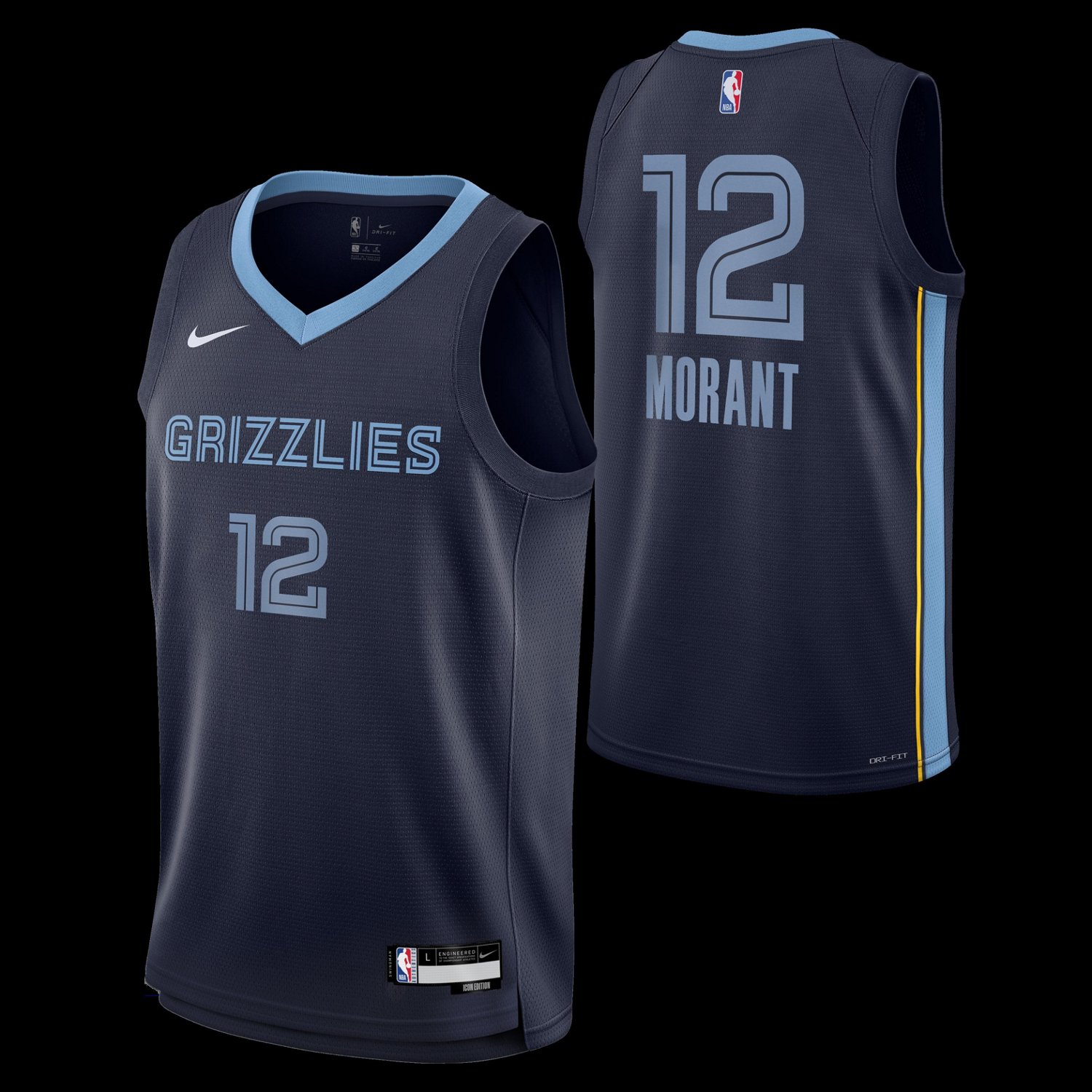 Nike Youth Memphis Grizzlies Ja Morant #12 Icon Swingman Jersey - view number 3