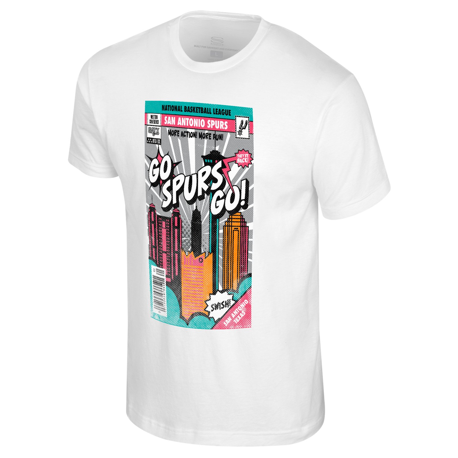 Stadium Essentials Mens' Spurs Comic Book Cover Short Sleeve Tee