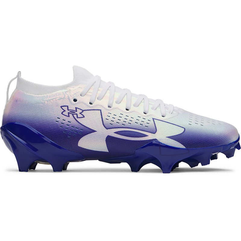 Under Armour Blur Pro Football Cleats, M14/W15.5, White/Blue