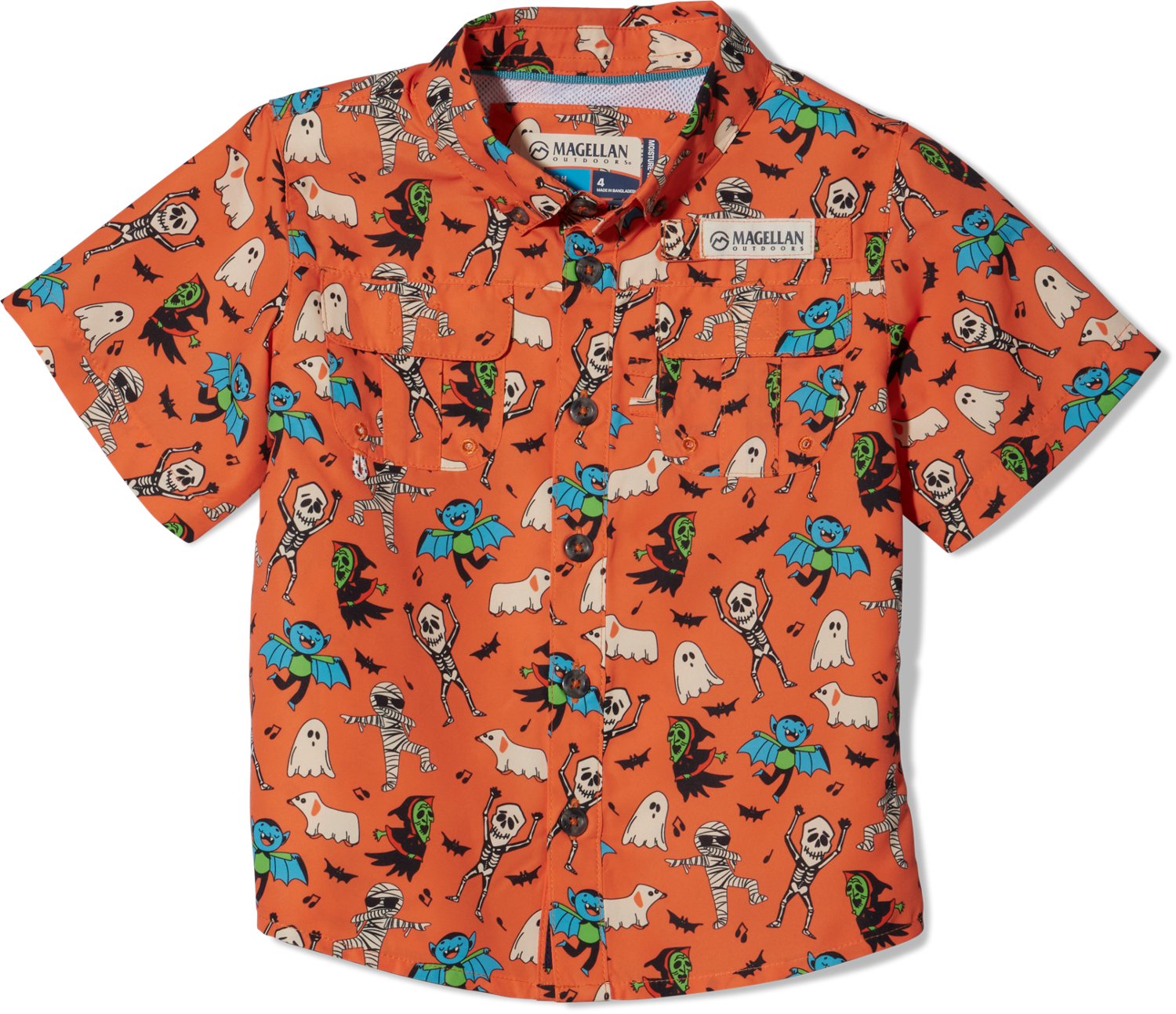 Magellan Outdoors Boys' Preschool Laguna Madre Halloween Trick or Treat Short Sleeve Fishing Shirt