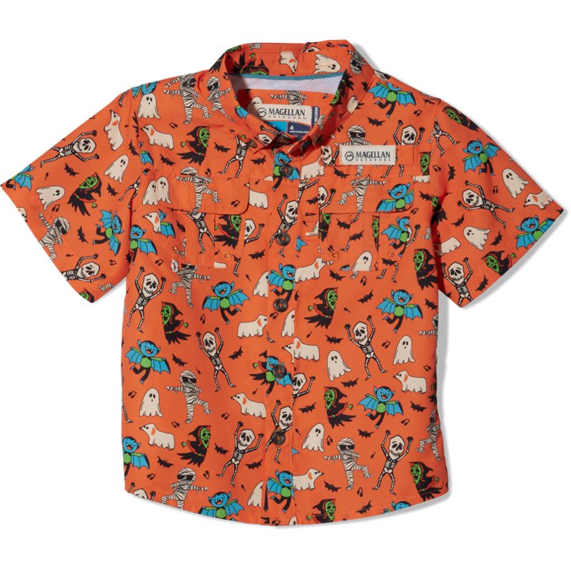 Magellan Outdoors Boys' Preschool Laguna Madre Halloween Trick or Treat Short Sleeve Fishing Shirt
