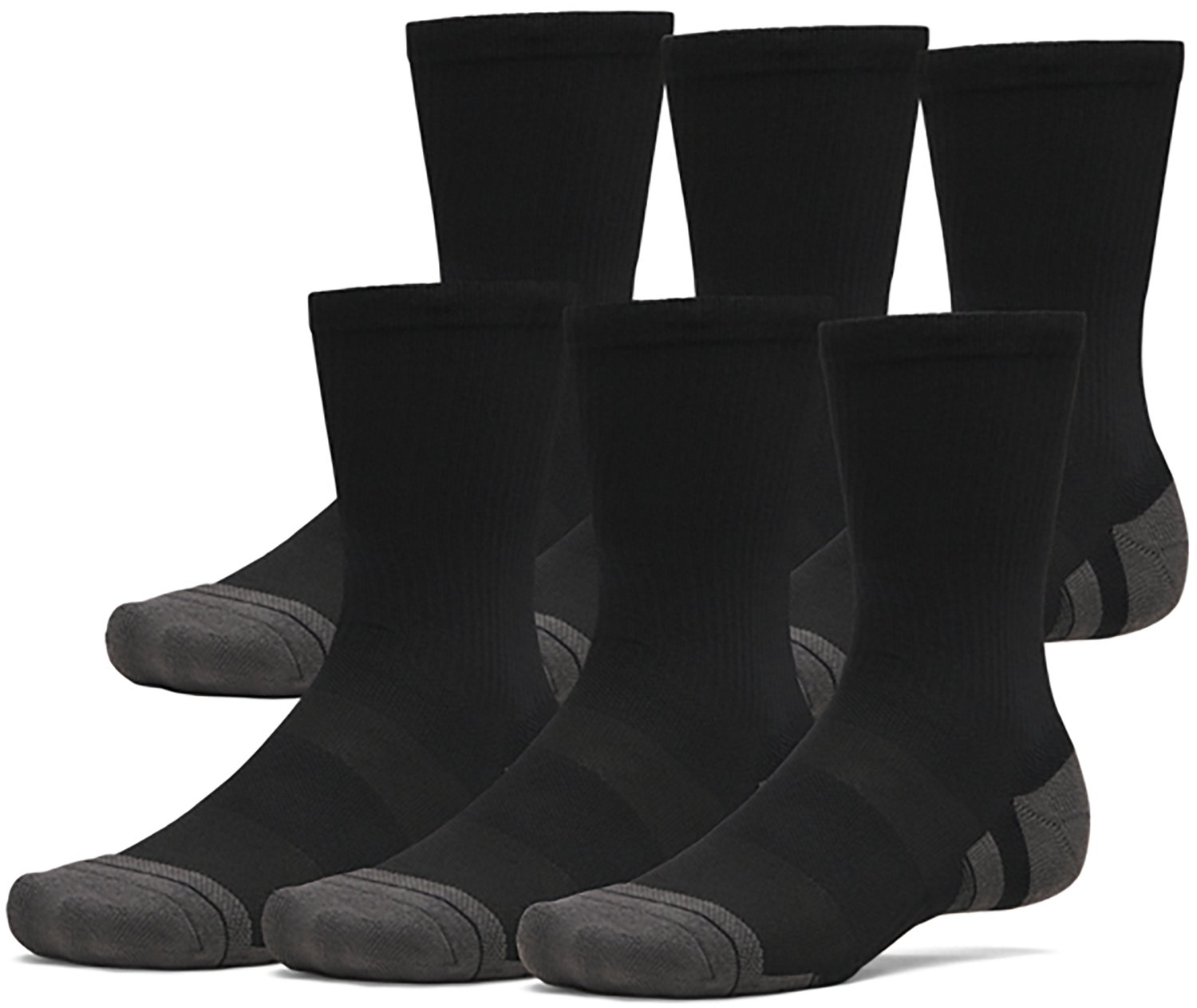 Under Armour Adult Performance Tech 2.0 Crew Socks 6‑Pack