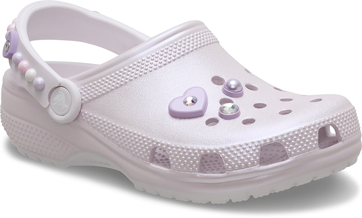 Crocs Girls' Classic Pearls and Heart Shine Clogs - view number 2