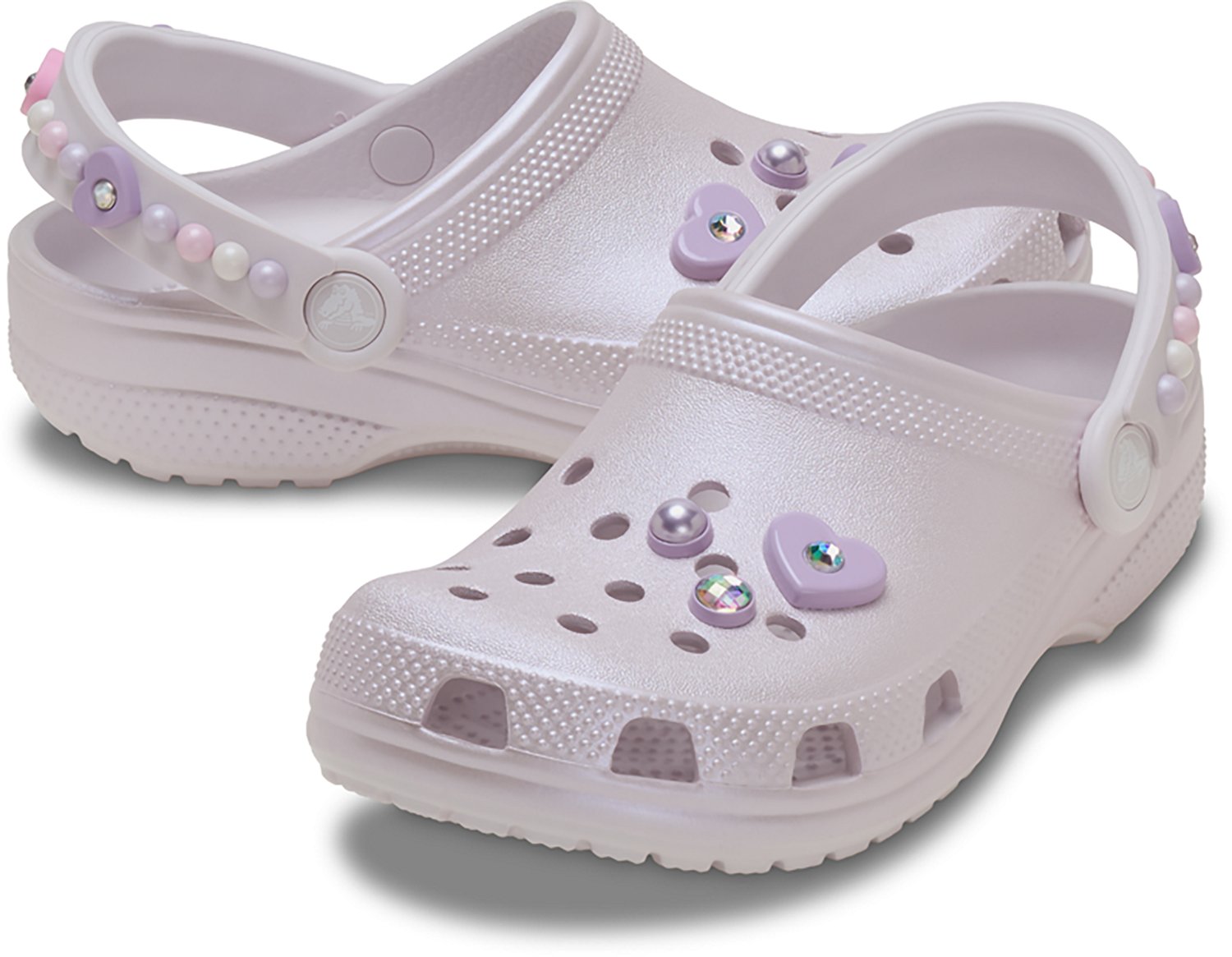 Crocs Girls' Classic Pearls and Heart Shine Clogs - view number 6