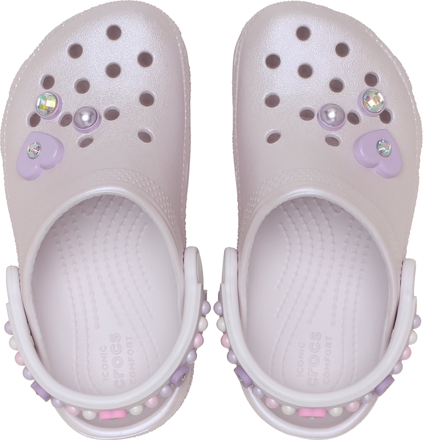 Crocs Toddler Girls' Classic Pearls and Heart Shine Clogs - view number 4
