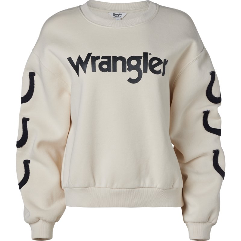 Women's Wrangler Lucky Logo Crew Sweatshirt in White