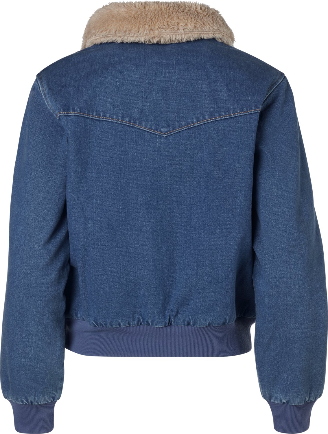 Wrangler Women's Denim Sherpa Lined Bomber Jacket - view number 2