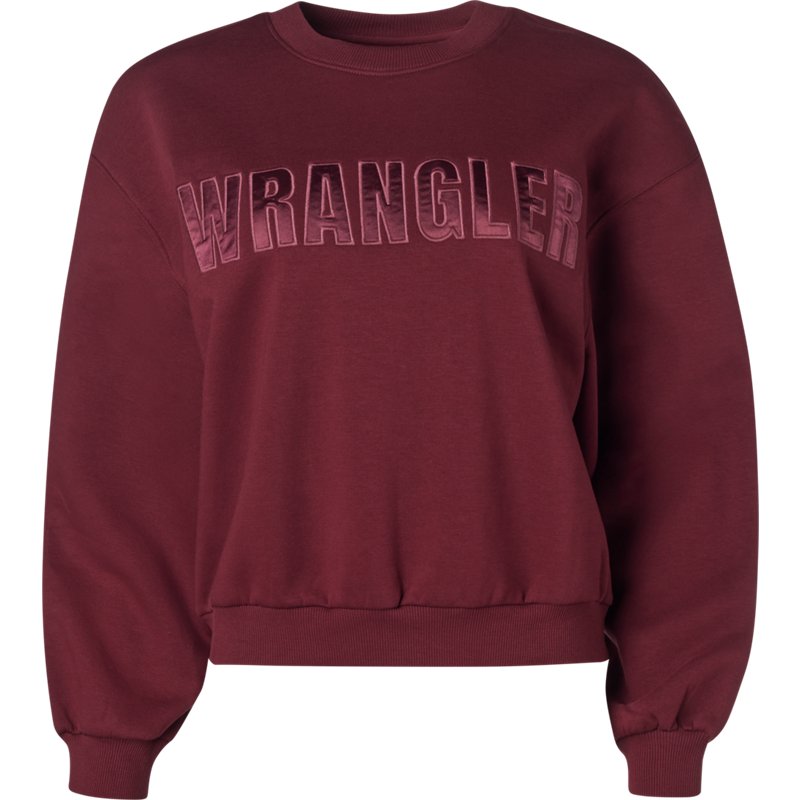 Wrangler® Women's Retro Canyon Crew Satin Applique Sweatshirt