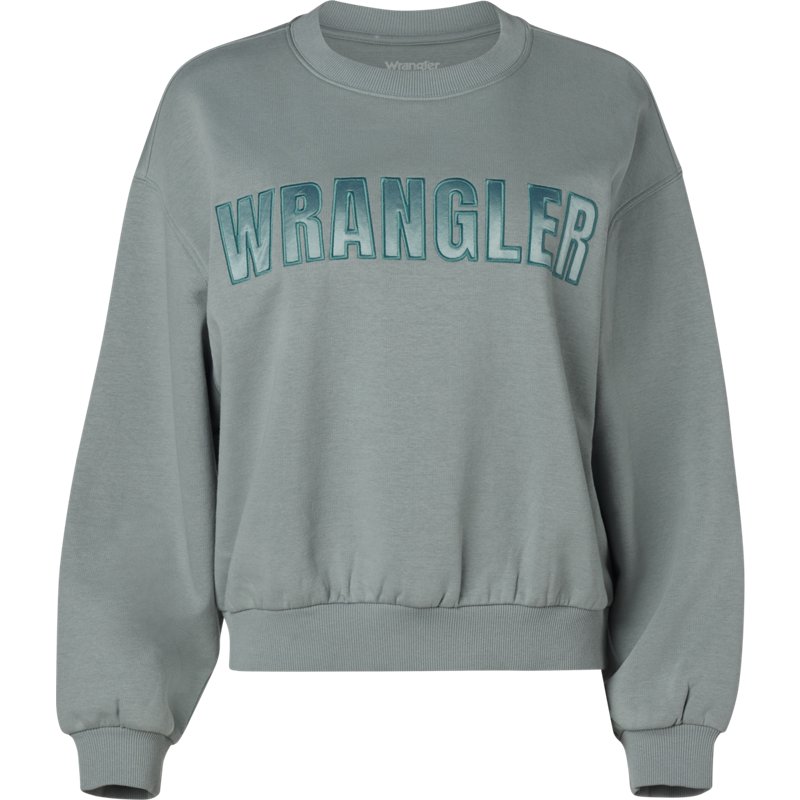 Wrangler® Women's Retro Canyon Crew Satin Applique Sweatshirt