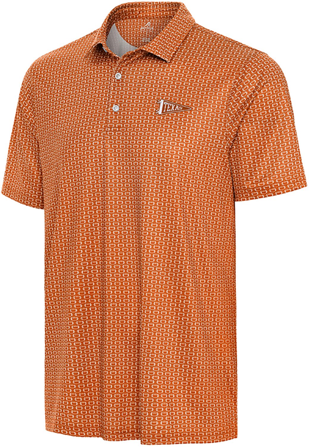 Antigua Men's University of Texas Pennant Huddle Polo Shirt