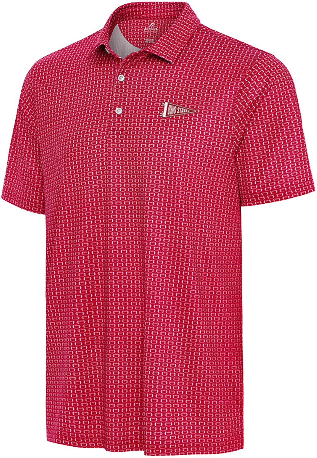 Antigua Men's Ohio State University Pennant Huddle Polo Shirt